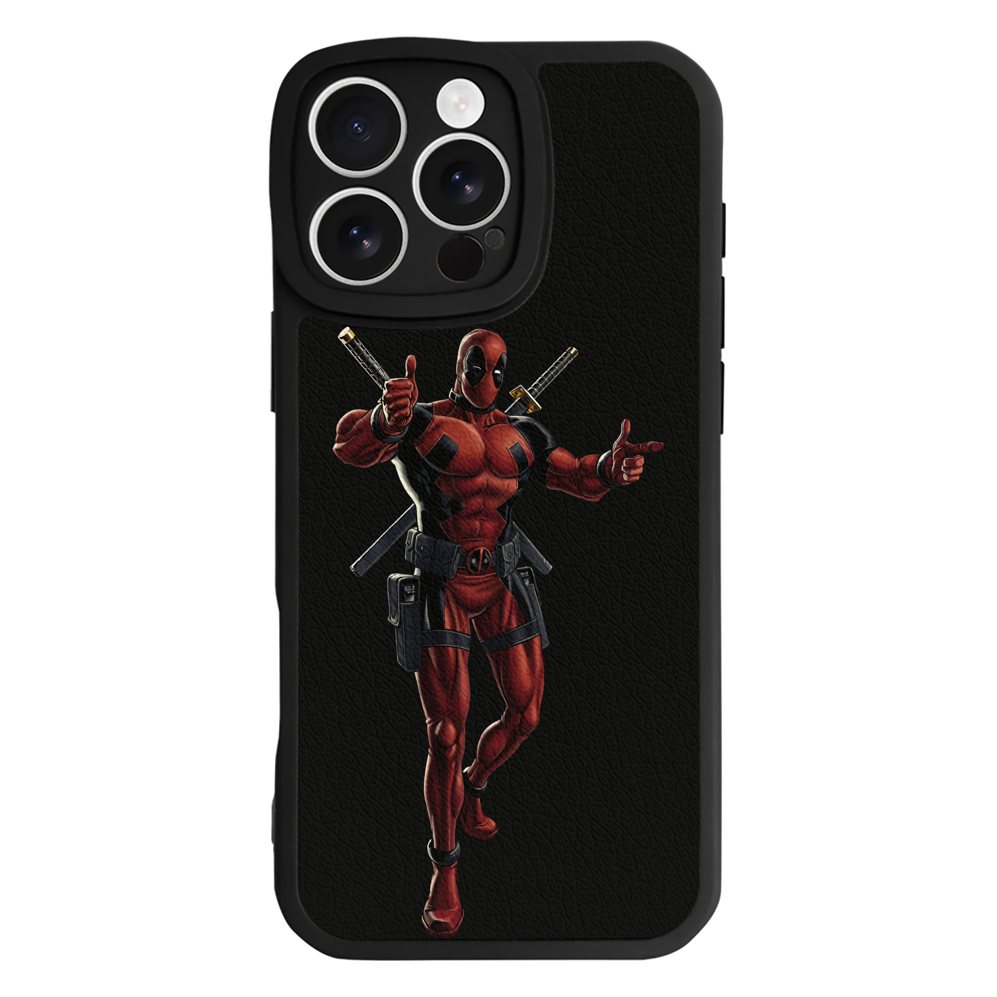 （画像用） Deadpool デッドプール 【iPhone 16シリーズ対応】シリコンスマホケース（レザー調） 材質：シリコン